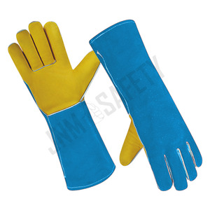 Gants de sécurité industriels en cuir de vachette grainé de qualité supérieure avec doublure en tissu aramide pour la lutte contre les incendies et les soudeurs TIG - Product Image 3
