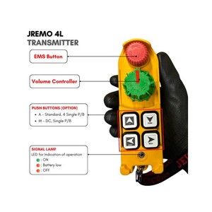 Control remoto por radio industrial con potenciómetro para camiones con escalera y granjas inteligentes, AC/DC, cabrestante JEICO JREMO 4L fabricado en Corea - Product Image 2