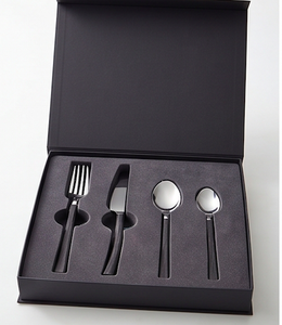 Ensemble de couverts minimalistes avec manches en bois, cuillère, fourchette et couteau en acier inoxydable poli miroir, vaisselle pour mariage - Product Image 6