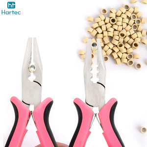 Meilleures pinces à extensions de cheveux professionnelles de qualité supérieure, couleur rose et noire, poignée de bonne qualité, matériau de première qualité, robustes, antidérapantes - Product Image 5