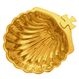 Coquilles de baptême d'église |   Coquille de baptême en laiton pour les cérémonies religieuses - DOUBLE VEE EXPORTS - Product Image 1