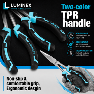 LUMINEX IMPEX LUB=113 <b>Long</b> <b>Nose</b> Stainless Steel Lightweight Jewelry Making Polishing Pliers - Product Image 5