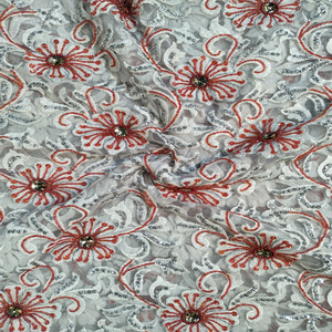 Colecciones Shubham, Vestidos de Fiesta Elegantes Africanos con Bordado Floral, Cuentas de Piedra, Tela de Encaje con Cuentas Pesadas para Mujer - Product Image 1