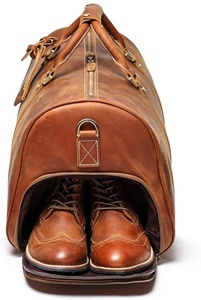 Fournisseur en gros de sacs de voyage en cuir de vachette de qualité supérieure, exportateur de sacs de voyage en cuir véritable de toutes tailles, sacs de week-end en cuir. - Product Image 4