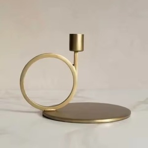 Support à bougie en métal artistique pour l'intérieur, élégant porte-bougie, centre de table, décoration d'intérieur, pièce d'appoint - Product Image 6