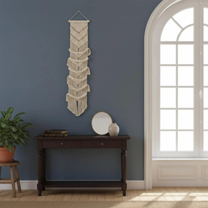 Organizador de Pared de Macramé Estilo Bohemio con 6 Niveles para Ropa y Accesorios en Diseño Multicolor - Product Image 3