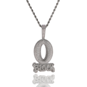 Letter O Moissanite Pendant Necklace 925 Silver Iced Out <b>Initial</b> <b>Chain</b> Hip Hop Jewelry Luxury Statement Gift For Men Women - Product Image 2