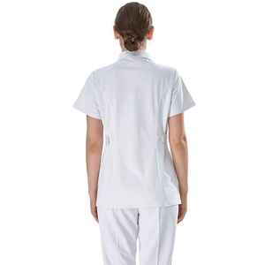 Comfortable Stretchy Spandex/Polyester <b>Scrubs</b> <b>Uniform</b> Sets V Neck Short Sleeves Women <b>Scrub</b> Suits Hospital Use Seamless Fusing - Product Image 5