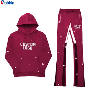 Nuevo Conjunto Deportivo para Hombre, Personalizable, Transpirable, Tallas Grandes, con Estampado Puff Spalter, Pantalones Acampanados, Cómodo y Transpirable - Product Image 2