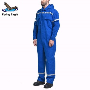 Vêtements de travail en coton avec logo personnalisé, uniforme durable pour les ouvriers d'usine, veste et pantalon de travail - Product Image 3