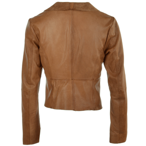 Blouson en cuir véritable pour homme, coupe ajustée, style motard avec fermeture éclair, en promotion 2026 - Product Image 4