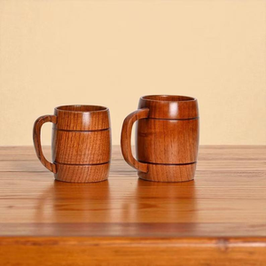 Taza de Madera Hecha a Mano Ecológica y Sostenible, Taza de Madera Natural para Beber en Casa, Disponible - Product Image 3