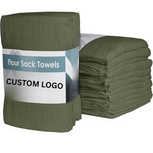 Serviette de cuisine 100% coton tissé, certifiée GOTS, écologique, réutilisable, lavable, séchage rapide, vente en gros - Product Image 5