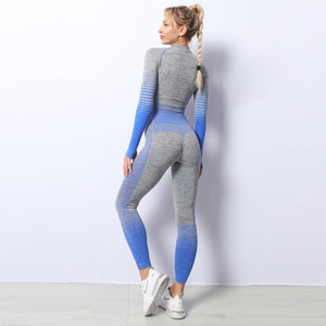 Conjunto de Yoga Ecológico Transpirable sin Costuras Color Verde Azulado, Leggings de Cintura Alta, Top Corto con Tirantes Cruzados, Ropa Deportiva Elástica en Cuatro Direcciones para Mujer - Product Image 3
