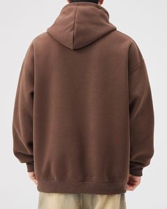 Sweat-shirts à capuche pour hommes de bonne qualité, doublés en polaire, chauds, coupe classique, décontractés, grandes tailles, couleur unie, hiver, de BD - Product Image 6