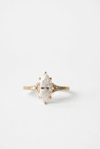 Marquise Cut Moissanite Solitaire Engagement & Wedding <b>Ring</b> 925 <b>Sterling</b> <b>Silver</b> Gold Plated Prong <b>Set</b> Luxury Party Jewelry - Product Image 4