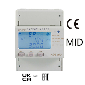 El medidor de energía de riel Din trifásico Acrel ADL400 mide MAX 80A con RS485 Modbus-RTU para sistemas de gestión de energía de edificios - Product Image 4
