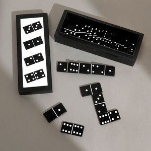 Caja de Dominó de Resina Negra con Puntos Blancos, Diseño Artístico, Decoración para el Hogar, Estuche para Guardar Joyas, Forma Personalizada, Pieza Decorativa para Juegos - Product Image 2
