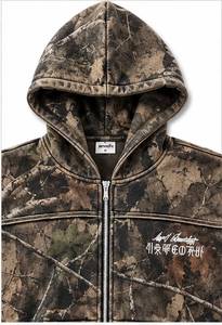 Unisex Camouflage Tracksuit Full <b>Zip</b> <b>Hooded</b> Sweatshirt and Pants Set Breathable Polyester Casual Wear Autumn Style - Product Image 2