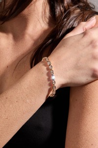 Pulsera de Diamantes Cultivados en Laboratorio de 11 Quilates con Formas Variadas y Diamantes Incrustados, Certificada por IGI, Oro Amarillo de 14K, Unisex - Product Image 3