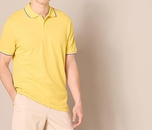 Camiseta Polo de Golf de Alta Calidad con Logotipo Personalizado a Precios de Mayoreo, con Bonito Diseño y Tela de Color Amarillo, Camisetas Polo de Golf para Hombre - Product Image 3