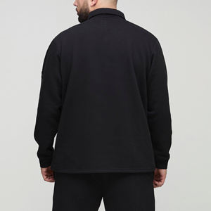 Camiseta Polo Casual de Manga Larga para Hombre, 100% Algodón, Tallas Grandes, Corte Holgado, Logotipo Personalizado Impreso, Transpirable - Product Image 3