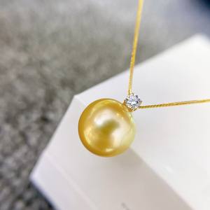 จี้ไข่มุกน้ำเค็มคลาสสิกทรงจักรพรรดินี ขนาด 11-12 มม. ไข่มุกน่านางหยาง คุณภาพพื้นฐาน มีตำหนิเล็กน้อย ตัวจี้เงินแท้ S925 สร้อยคอจี้ - Product Image 4