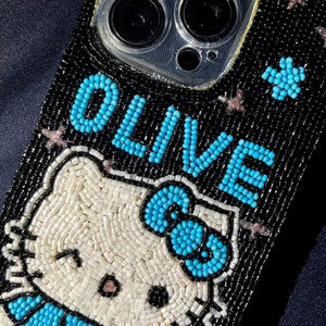 Colgante Floral Hecho a Mano con Cuentas de Colores y Cierre Dorado |   Accesorio para Bolsa |   Regalo con Cuentas para Ella - Product Image 4