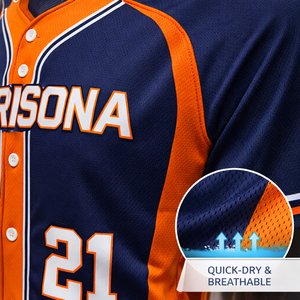 Uniforme d'équipe de baseball personnalisé pour les écoles, coupe athlétique courte, tissu respirant à séchage rapide en laine/viscose, nom du joueur sublimé personnalisé - Product Image 3