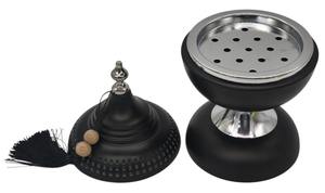 Quemador de Incienso Negro Mate al por Mayor, Incensario de Metal de Lujo con Borla, Decoración Moderna para Mesa, Hogar y Ramadán - Product Image 2