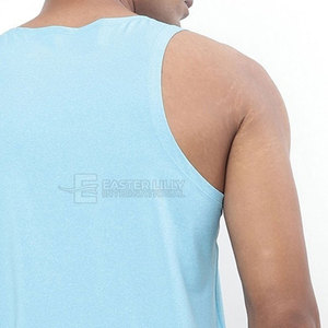 Camiseta sin Mangas de Algodón con Cuello Redondo para Hombre, Camiseta Informal Lisa para Gimnasio, Entrenamiento, Uso en Verano, Venta al por Mayor - Product Image 4