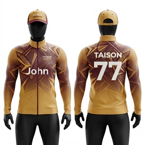 เสื้อแจ็คเก็ตฝึกซ้อมคริกเก็ตแบบมีฮู้ด ผ้าฟลีซโพลีเอสเตอร์ 280 GSM ระดับพรีเมียม แห้งเร็ว กันน้ำ สีทองแดง-แดงเลือดหมู สกรีนโลโก้ตามสั่ง แบบยูนิเซ็กซ์ - Product Image 1