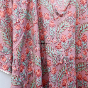 Kaftán de algodón estampado a mano al por mayor, kaftán de playa de algodón estampado, vestido de fiesta para mujer, vestido maxi de noche - Product Image 6