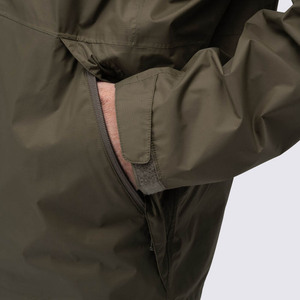Veste imperméable à capuche pour homme, vêtements décontractés pour l'extérieur, coque en polyester, fermeture éclair, style automne, vert - Product Image 3