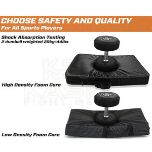 Multi Handle Leather Martial Arts Training Tool Kick Shield Designed for Dynamic Striking <b>Drills</b> Partner Work Group Sessions - Product Image 4