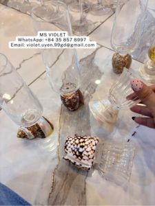 Copas de Vino de Concha Marina Hechas a Mano con Diseño Costero, Regalo de Aniversario de Bodas o Cumpleaños 2026, 99 Gold Data, Capacidad de 20-100 ml, para Cócteles - Product Image 3