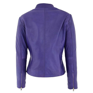 Veste en cuir véritable pour femme, taille adulte, design personnalisé de qualité supérieure, veste en cuir pour femmes - Product Image 4
