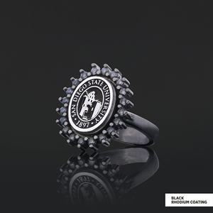 Bague d'École BOJ 037 Personnalisée en Argent et Diamant, Bague de Diplôme Universitaire Unisexe, Cadeau pour Fêtes et Occasions Spéciales, Prix Bas - Product Image 3