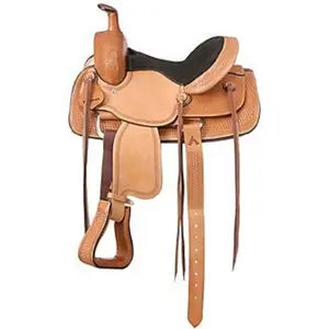 Custom Pure leather American Spanish Endurance Western Dressage saddle horse Riding equipment equestrian multifunctional brown