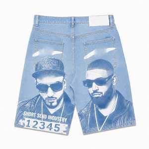 Shorts Bermuda en Jean pour Homme – Style Hip Hop Écologique SKY DA LIMITS – Taille Haute Élastique en Coton Toile Respirant et Imperméable - Product Image 3
