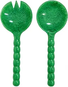 Ustensiles de service à salade en résine écologique perlée, compatibles lave-vaisselle/micro-ondes/four, sans BPA, personnalisables pour la maison et l'hôtellerie - Product Image 6