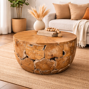 Mesa de Centro ARTERRA de Raíz de Teca Orgánica, Hecha a Mano, Madera Natural, Artesanal, Mueble para Sala de Estar, Indonesia, Apartamento, Villa - Product Image 3