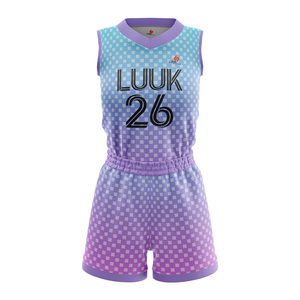 Ensemble d'uniformes de basketball personnalisés imprimés pour adultes, grande taille, sans manches, col en V, respirant, anti-humidité, haute qualité - Product Image 1