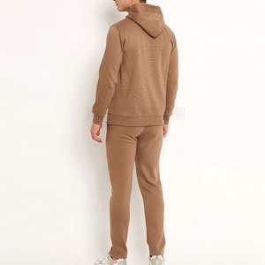 Vente flash : Combinaison de jogging d'hiver à capuche, unie, 100% coton, légère, respirante, pour un style décontracté et un fitness haut de gamme - Product Image 2