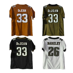 Vente en gros d'usine, maillots de football américain pour hommes, design personnalisé, meilleur patch brodé, chemises à manches courtes - Product Image 5