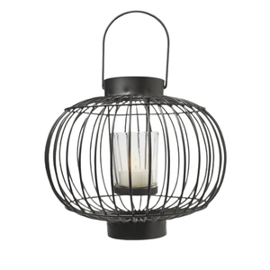 Tableware Candle Lantern <b>Black</b> <b>Polished</b> Indoor and Outdoor Hotel Decorative Lantern for Festive Season - Product Image 5
