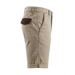 Men's Plus Size Casual Cargo Shorts Mid Waist Button Fly Solid Color <b>Denim</b> <b>Material</b> Custom Logo Washed - Product Image 2