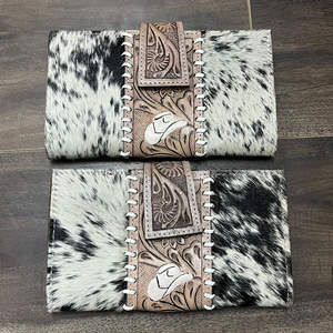 Cartera Bifold de Gran Capacidad con Bloqueo RFID para Mujer, Cartera Larga de Cuero Vacuno Hecha a Mano, Tarjetero, Cartera de Lujo - Product Image 4