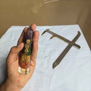 Wholesale Natural Seven Chakra Orgone Energy Tower Point Healing <b>Crystal</b> Gemstone Obelisk Tower for EMF Protection Meditation - Product Image 3