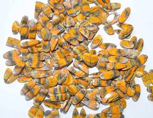 Vente en gros de paires de pierres précieuses en jaspe abeille naturel, magnifiques et de qualité supérieure, pour boucles d'oreilles, pierres précieuses en vrac - Forme et taille personnalisables - Product Image 1